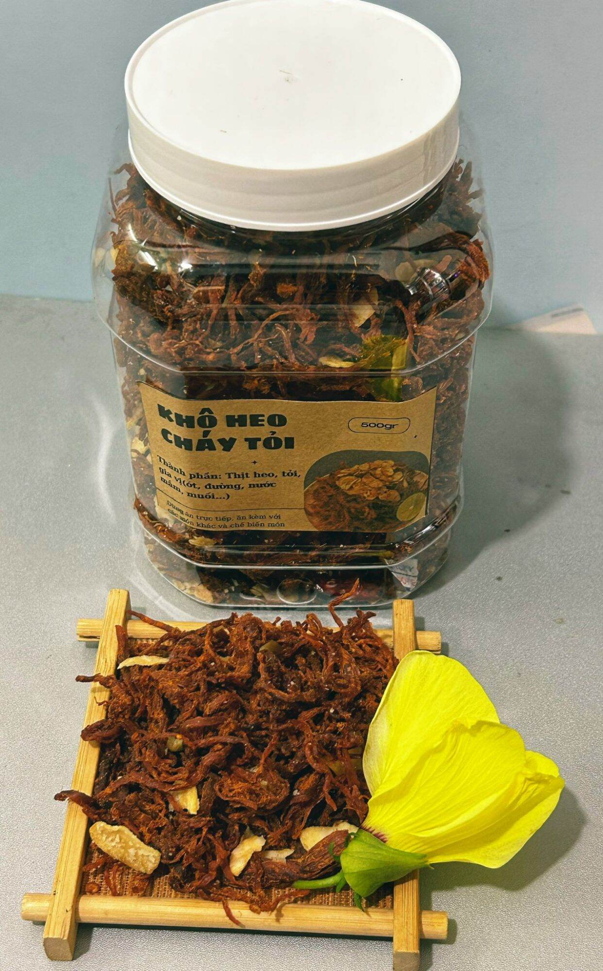 KHÔ HEO CHÁY TỎI 500GR