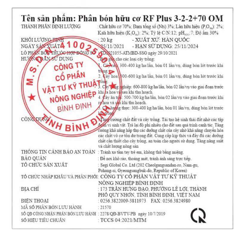 Phân cá , hữu cơ gà , hữu cơ cá nhập khẩu Hàn Quốc