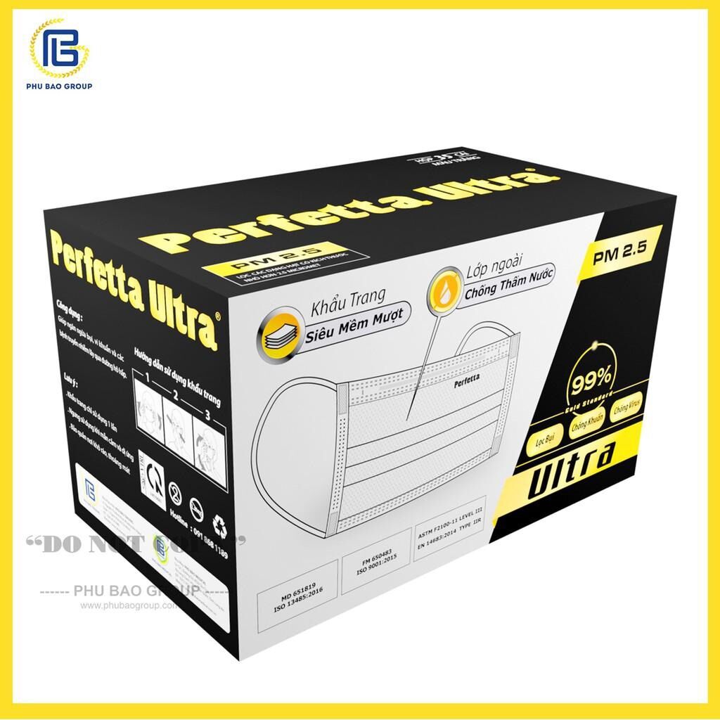 [HCM]Khẩu trang y tế 4 lớp Perfetta Ultra Trắng (35 Cái/Hộp)