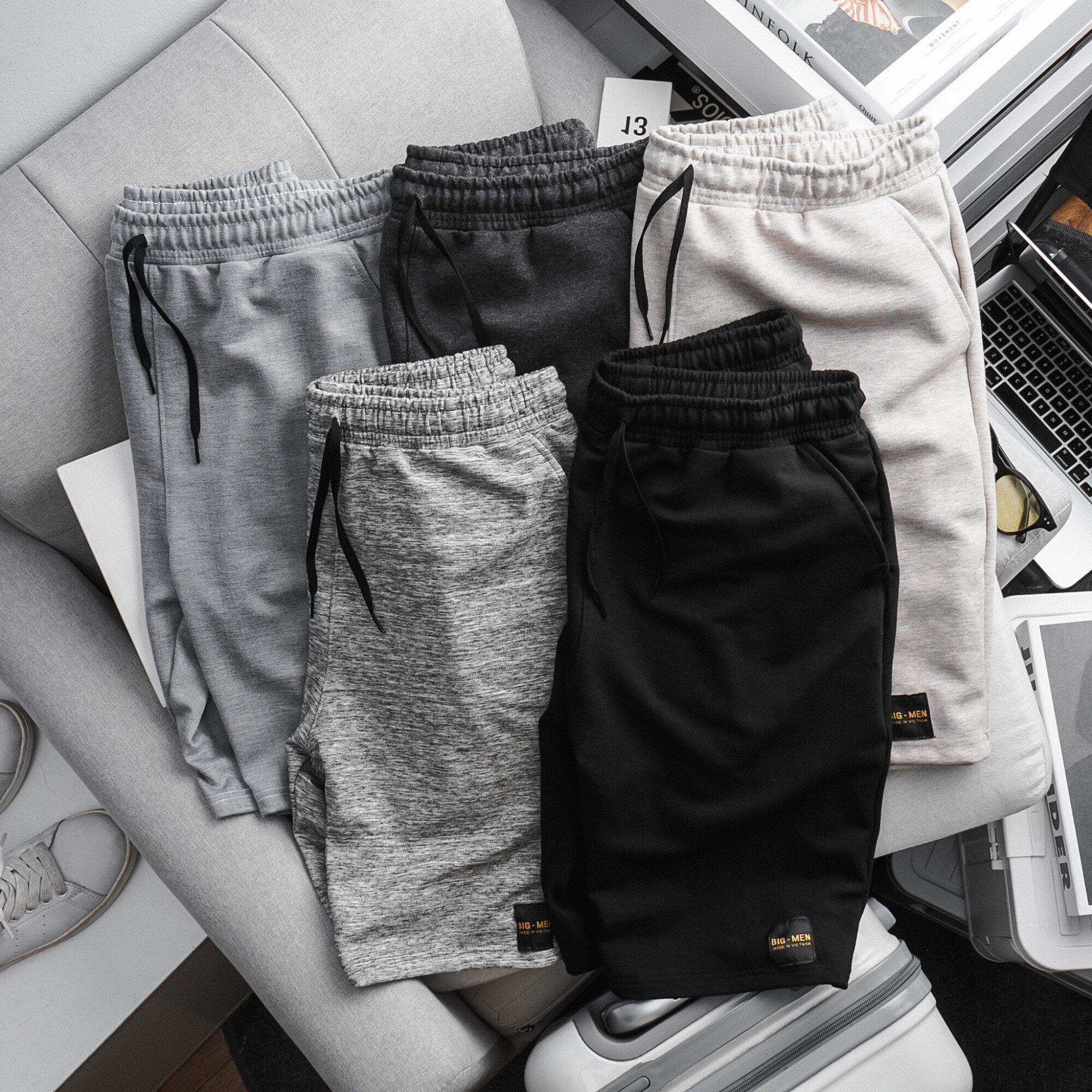 (bigsize) Quần short thun nỉ da cá form rộng bigsize nam
