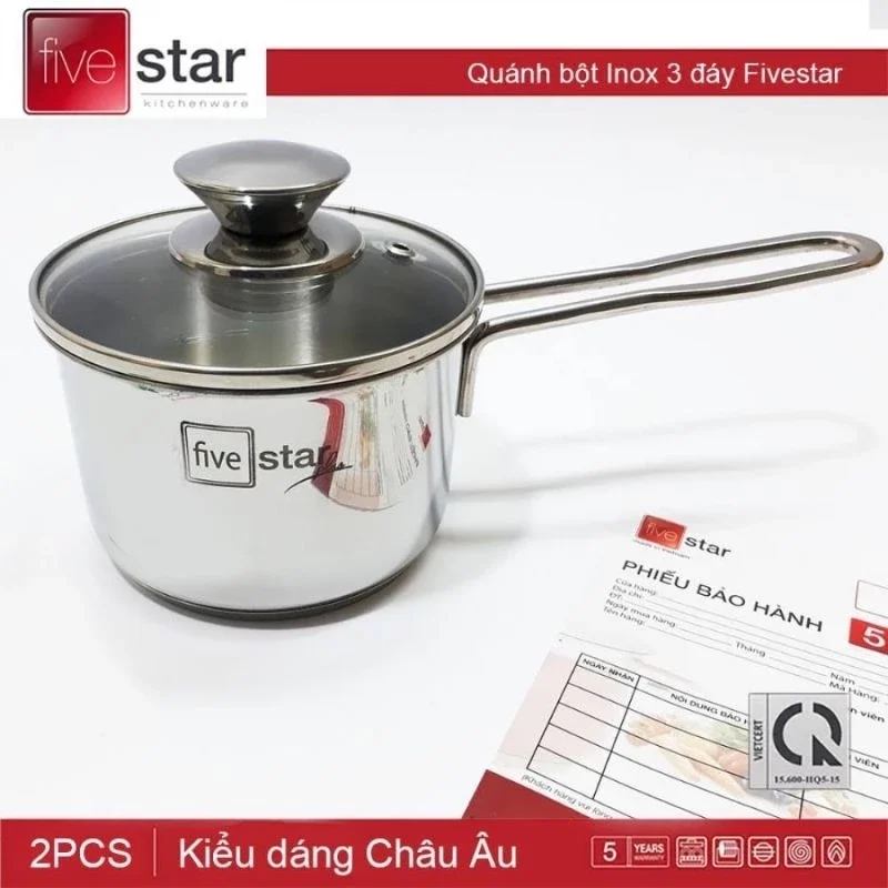 Quánh bột inox 3 đáy Fivestar dùng bếp từ, bếp ga