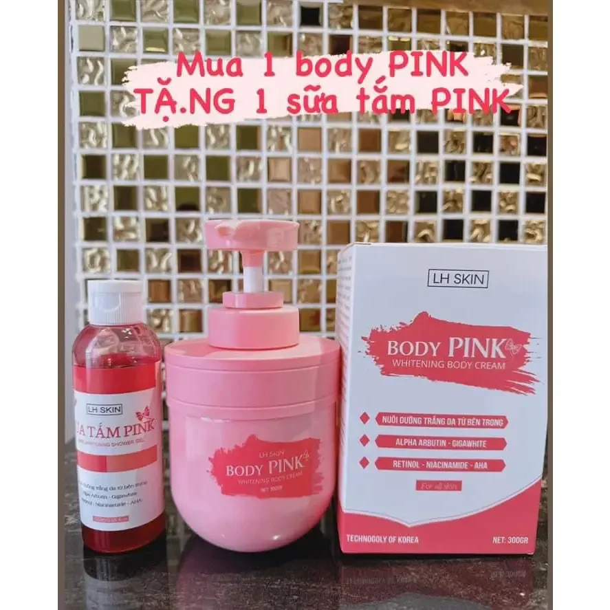 Kem dưỡng thể sáng da toàn thân Body Pink trắng hồng tự nhiên 300gr ( tặng kèm sữa tắm 100ml )