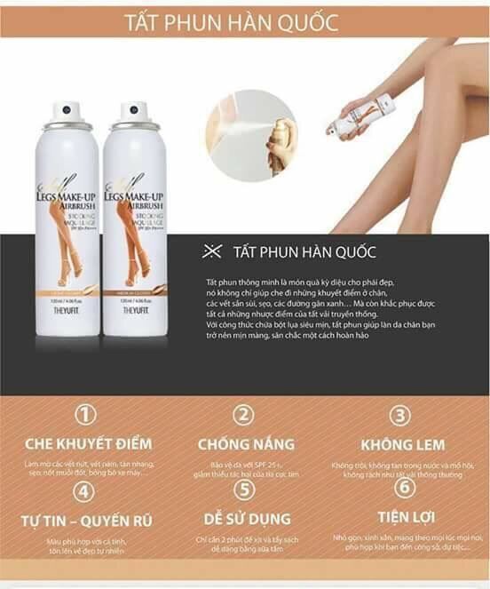 Tất phun thông minh Hàn Quốc Yufit Legs Makeup