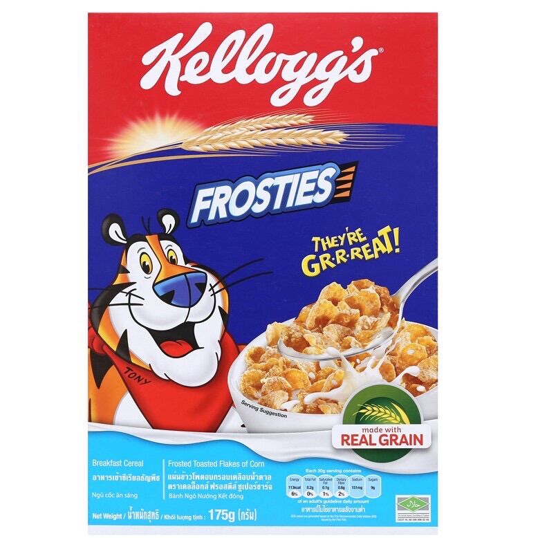 Ngũ cốc ăn sáng kellogg's frosties 175g
