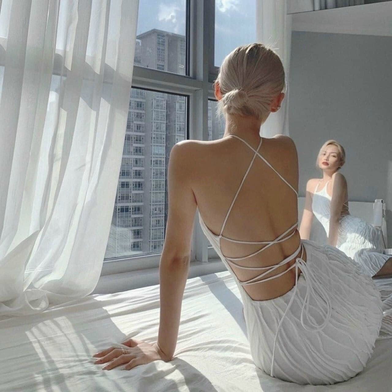 Đầm maxi đan dây quyến rũ,sang trọng