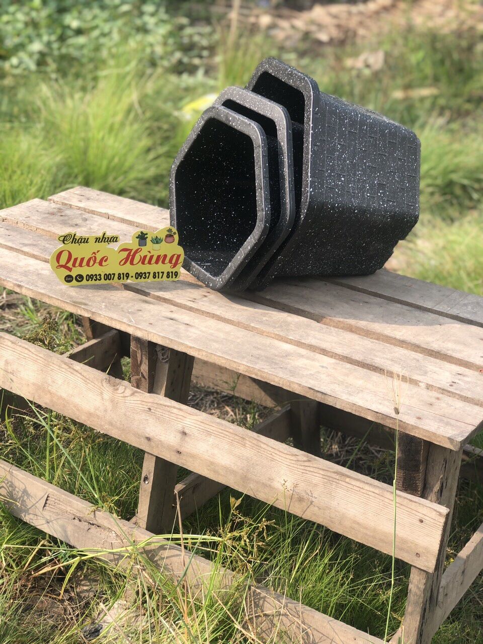 Combo 10 chậu FA450 đen