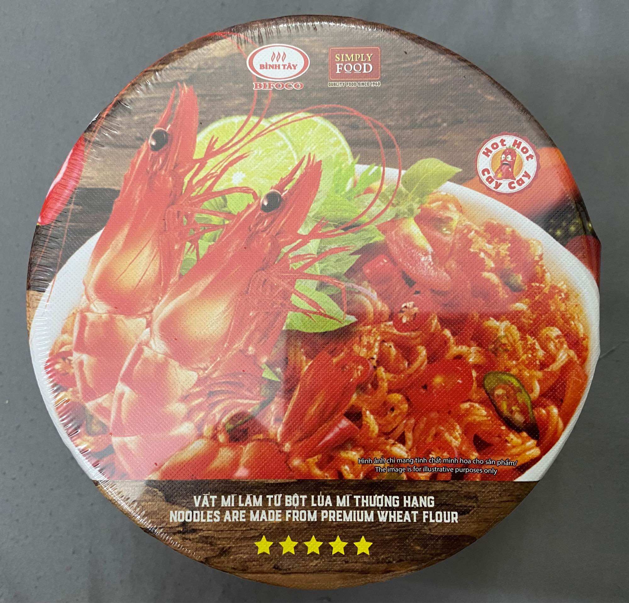 Mì Hai Tôm Tô 80g Thùng 12 Tô - Hai Tom to Noodles 80g Box of 12 Bowls
