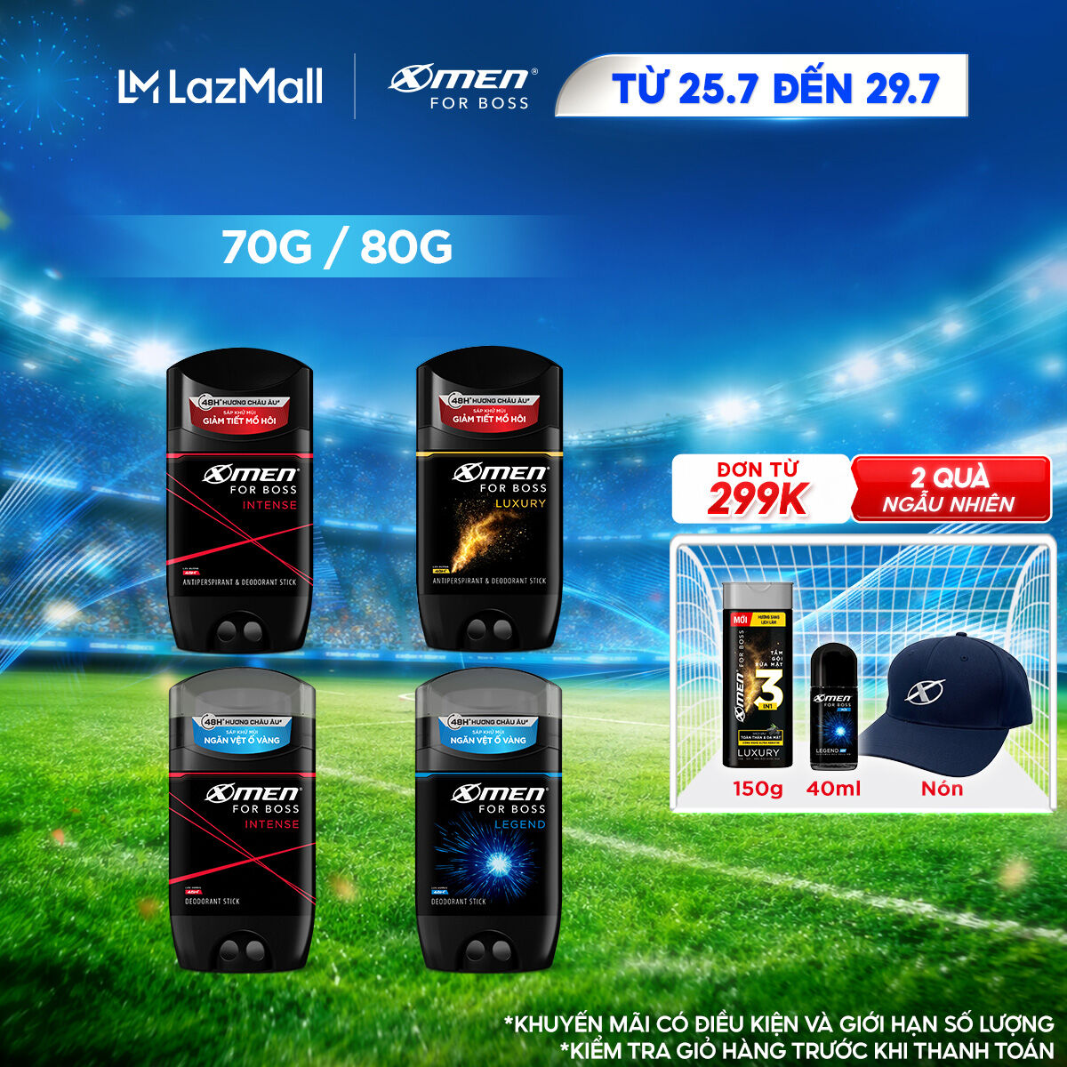 [MỚI - GIÁ DÙNG THỬ] Sáp Khử Mùi Xmen For Boss 70g/80g - Sáp Thơm Châu Âu, Ngăn Tiết Mồ Hôi (Sáp Trắng), Ngăn Vệt Ố Vàng (Sáp Xanh)