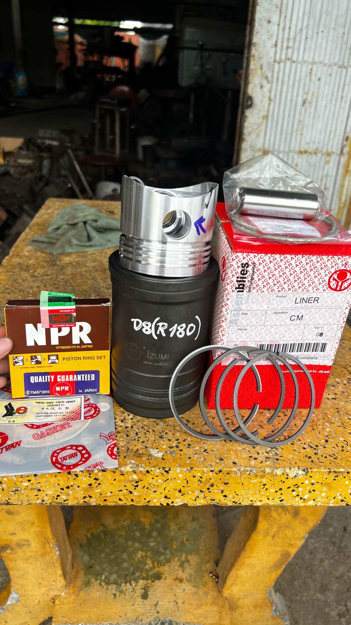 Bộ hơi nhật sử dụng cho d8 , r180 piston móng ngựa