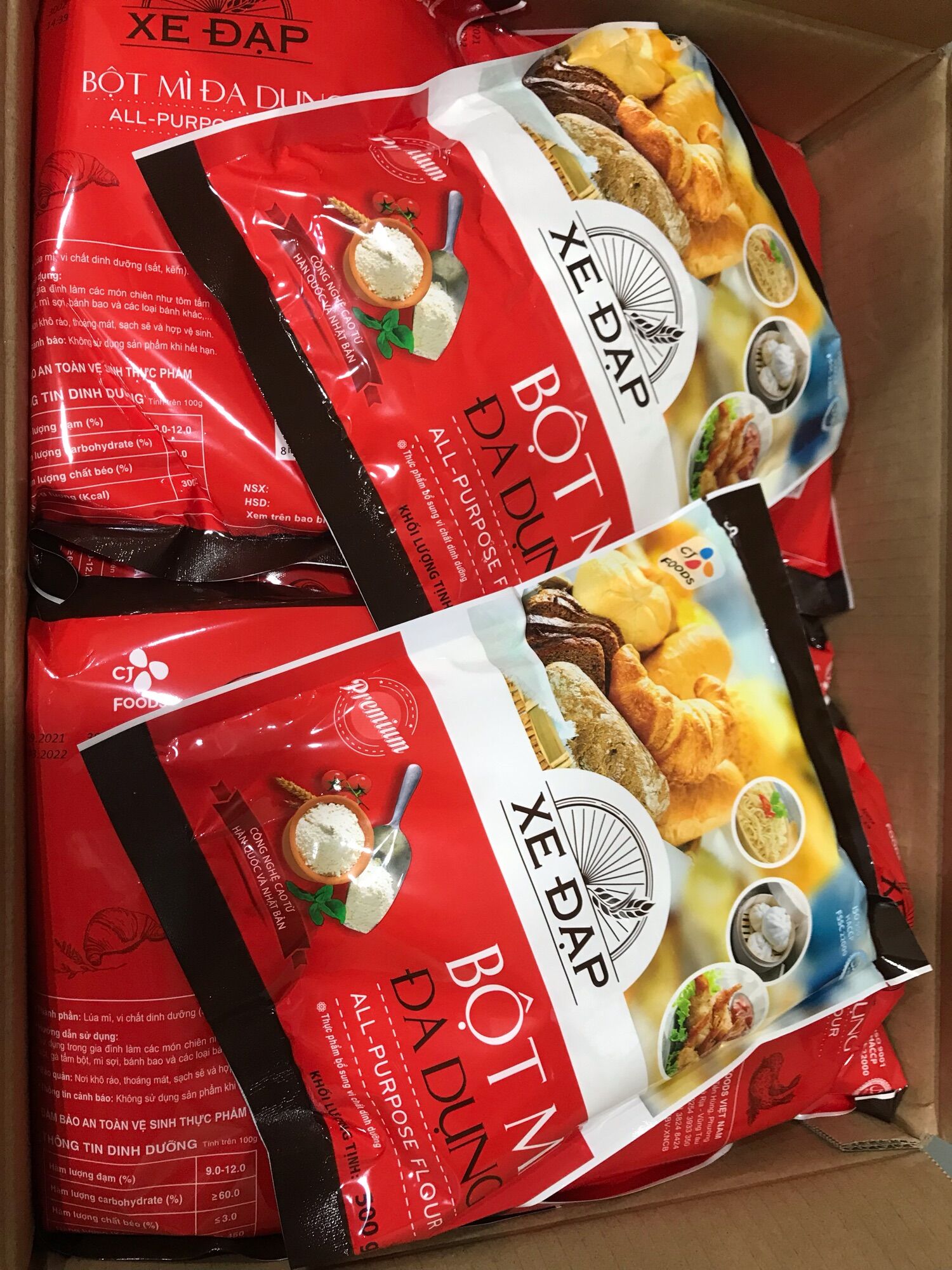 Bột mì đa dụng Xe đạp 500gr