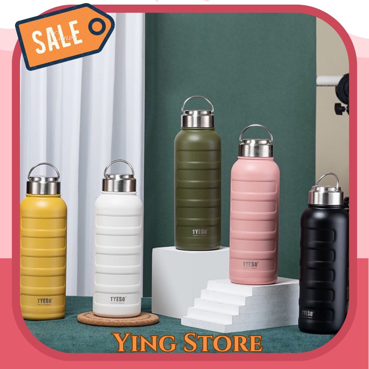 Bình giữ nhiệt tyeso cao cấp 1000ml - hàng chính hãng