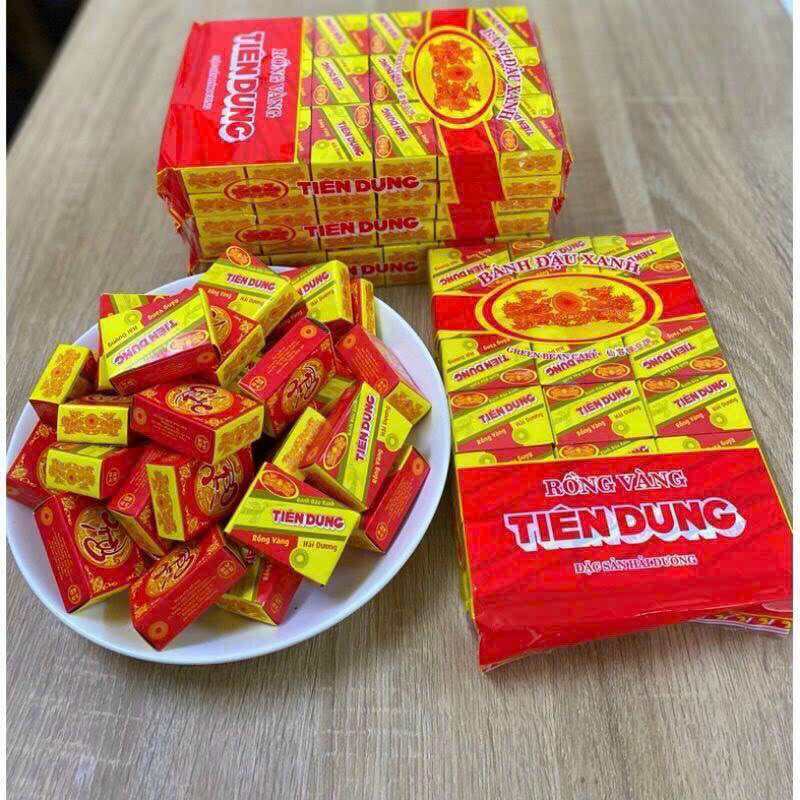 Bánh Đậu Xanh Rồng Vàng Tiên Dung 445gr Vĩ 36 hộp