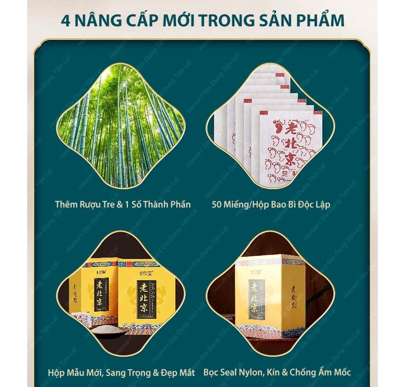 Hộp 50 Miếng Dán Thải Độc Chân Ngải Cứu Bắc Kinh