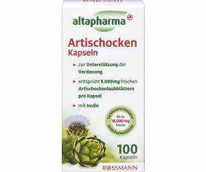 Viên uống bổ gan, thải độc gan mát gan Atiso Altapharma Artischocken-Kapseln - Hộp 100 viên - Hàng nội địa Đức