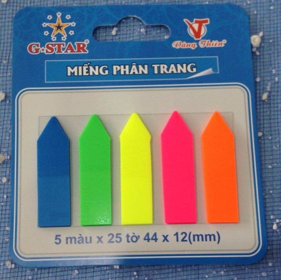 giấy note phân trang 5 màu nhựa