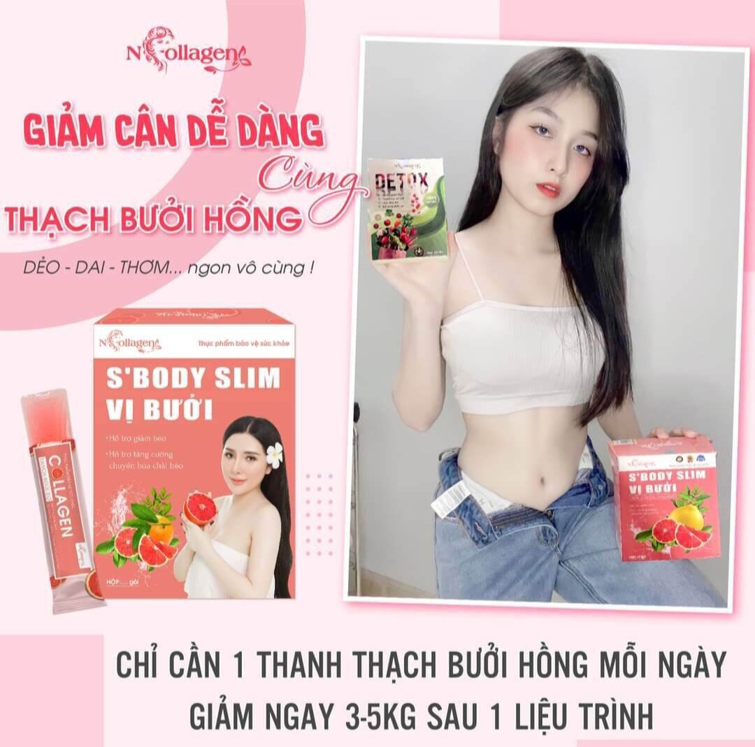 [ Chính hãng ] Thạch bưởi giảm cân Ncollagen