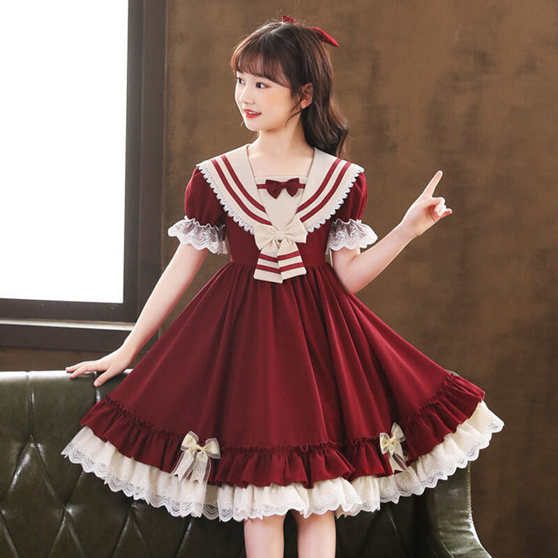 Váy Công Chúa Bé Gái Váy Liền Ngọt Ngào Lolita Mẫu Mới Mùa Hè Váy Liền Kiểu Tây Lễ Sinh Nhật Học Sinh Thiếu Nữ