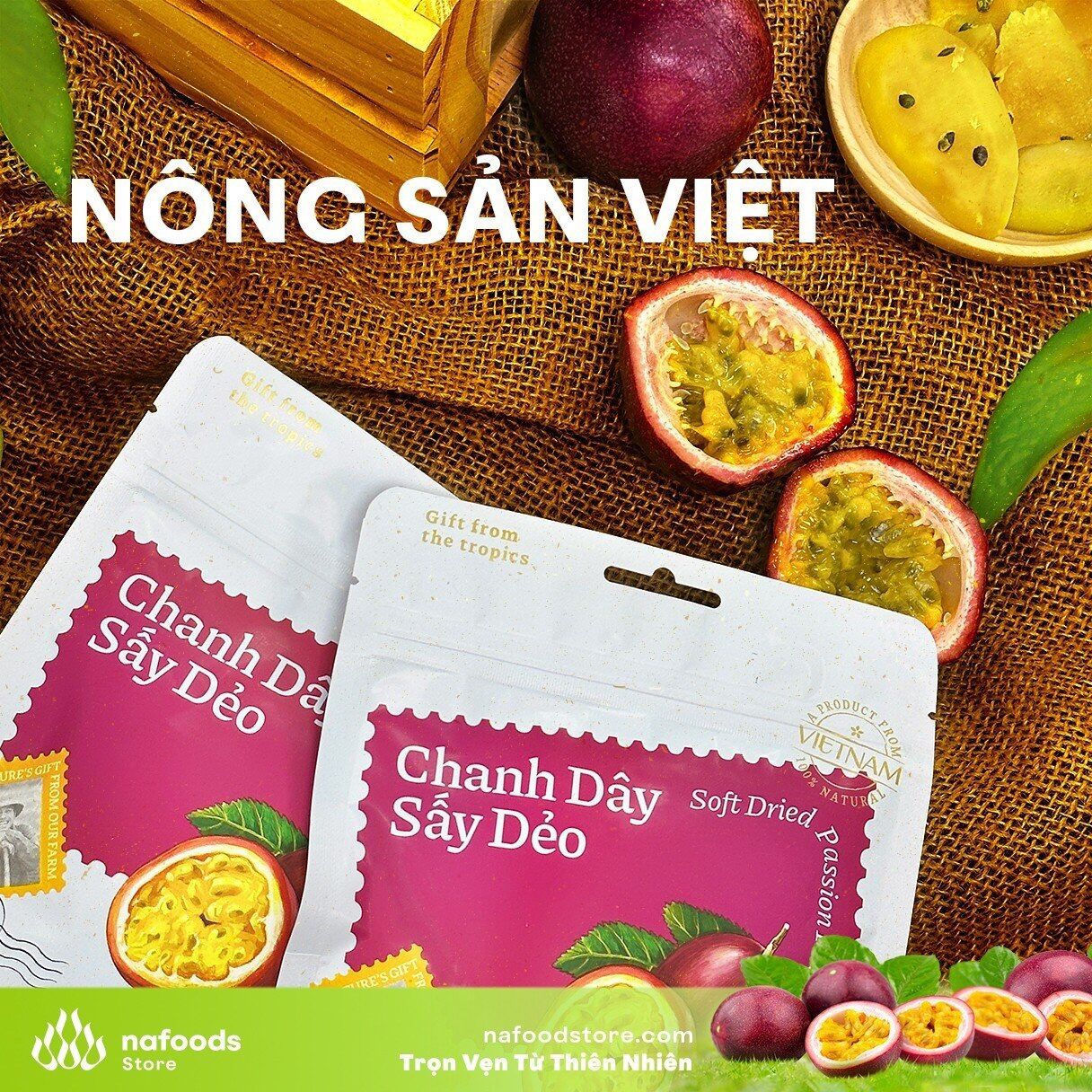 Chanh leo sấy dẻo 100gr Nafoods
