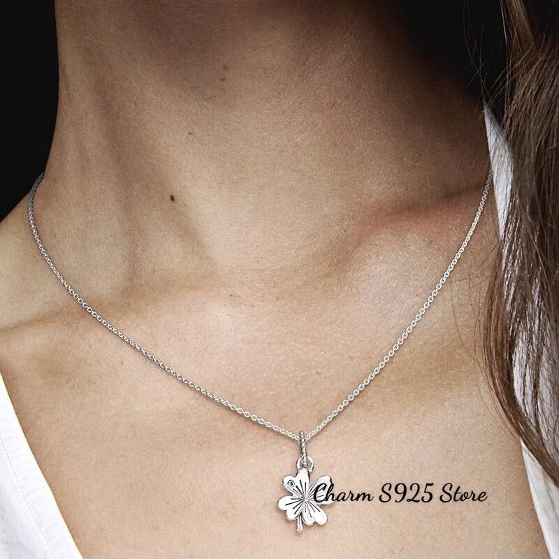 PAN ALE CHARM TREO CỎ 4 LÁ BẠC S925 CAO CẤP
