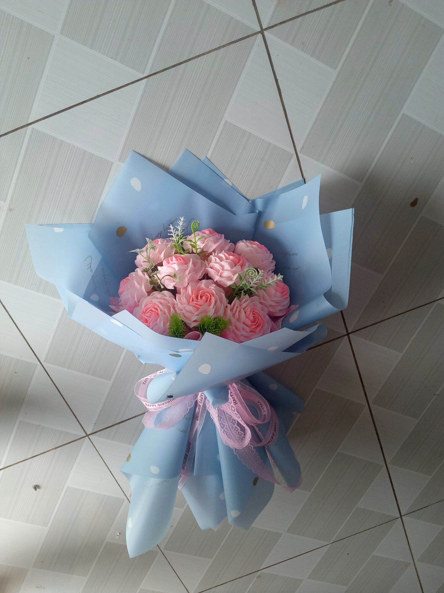 Hoa giấy nhún 10 bông ,