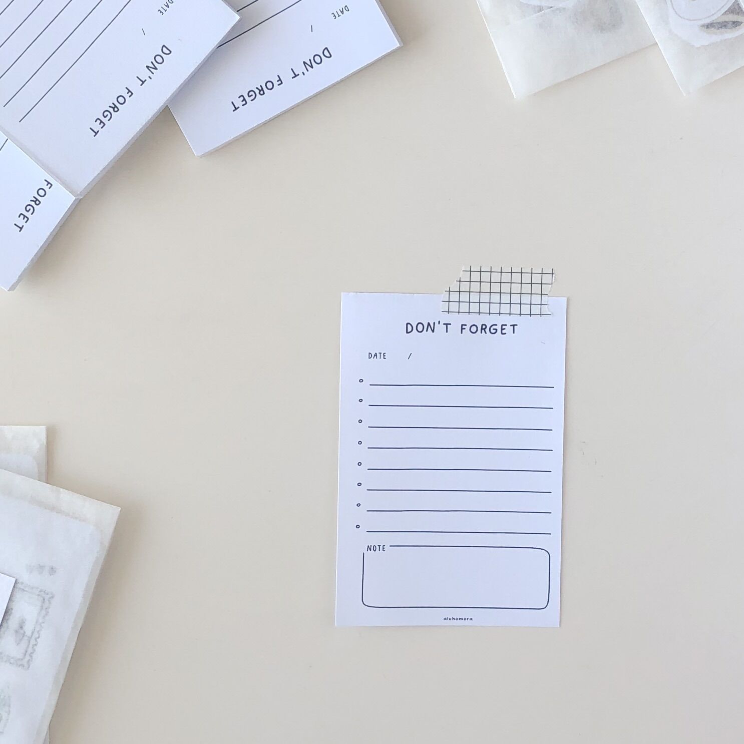 Giấy ghi chú / notepad đơn giản Don’t forget
