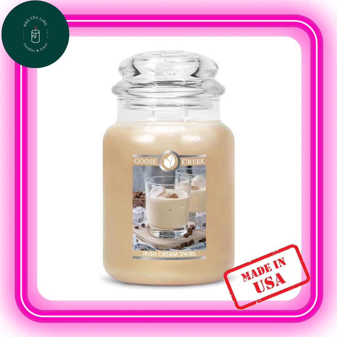 Nến thơm goose creek irish cream swirl 680g large jar