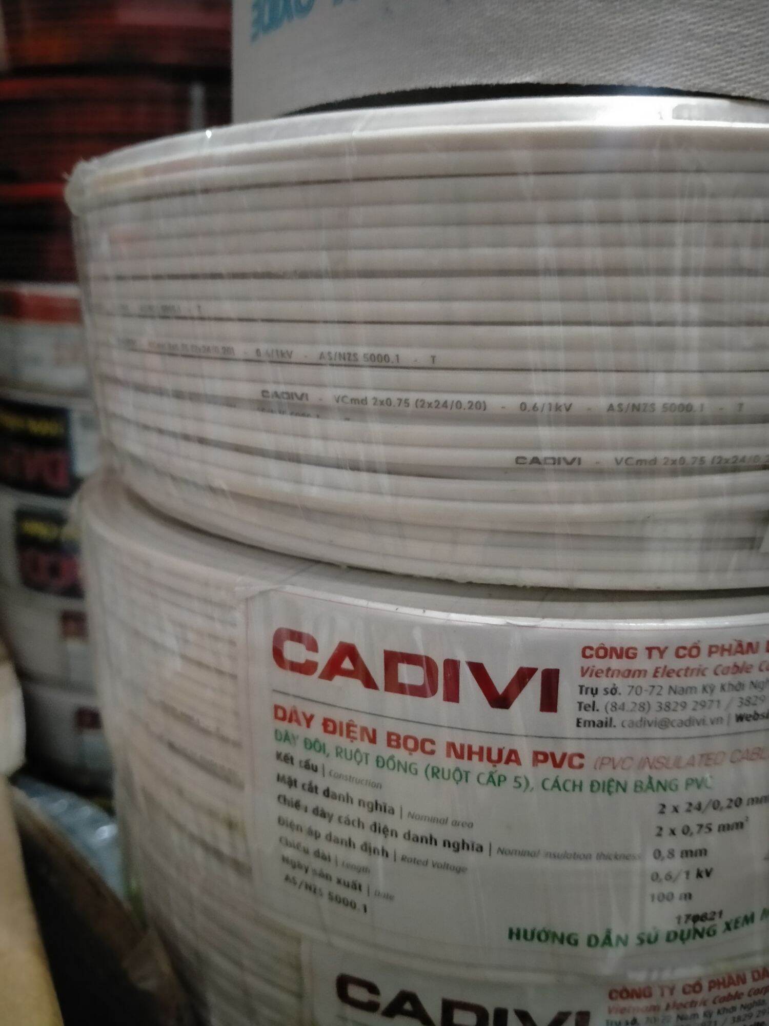 [ 2 mét] Dây điện đôi mềm Cadivi 2x0.5 ( 2x16)