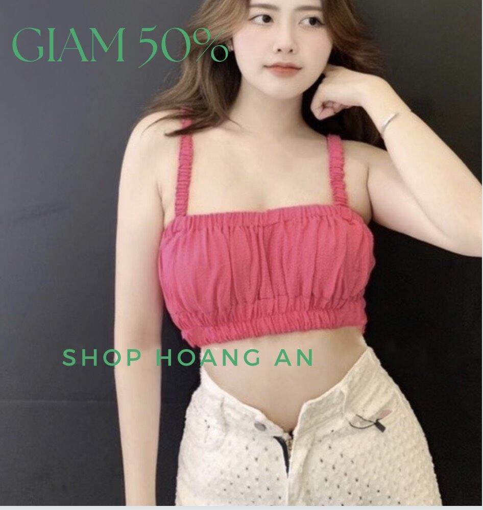 ÁO CROPTOP DÂY 3 MÀU NHÚN CỰC XINH HOTTREND. CHẤT VOAN LỤA MỀM MẠI DÀY ĐẸP  SANG CHẢNH CHUẨN SHOP HOÀNG AN. X03089TH1N