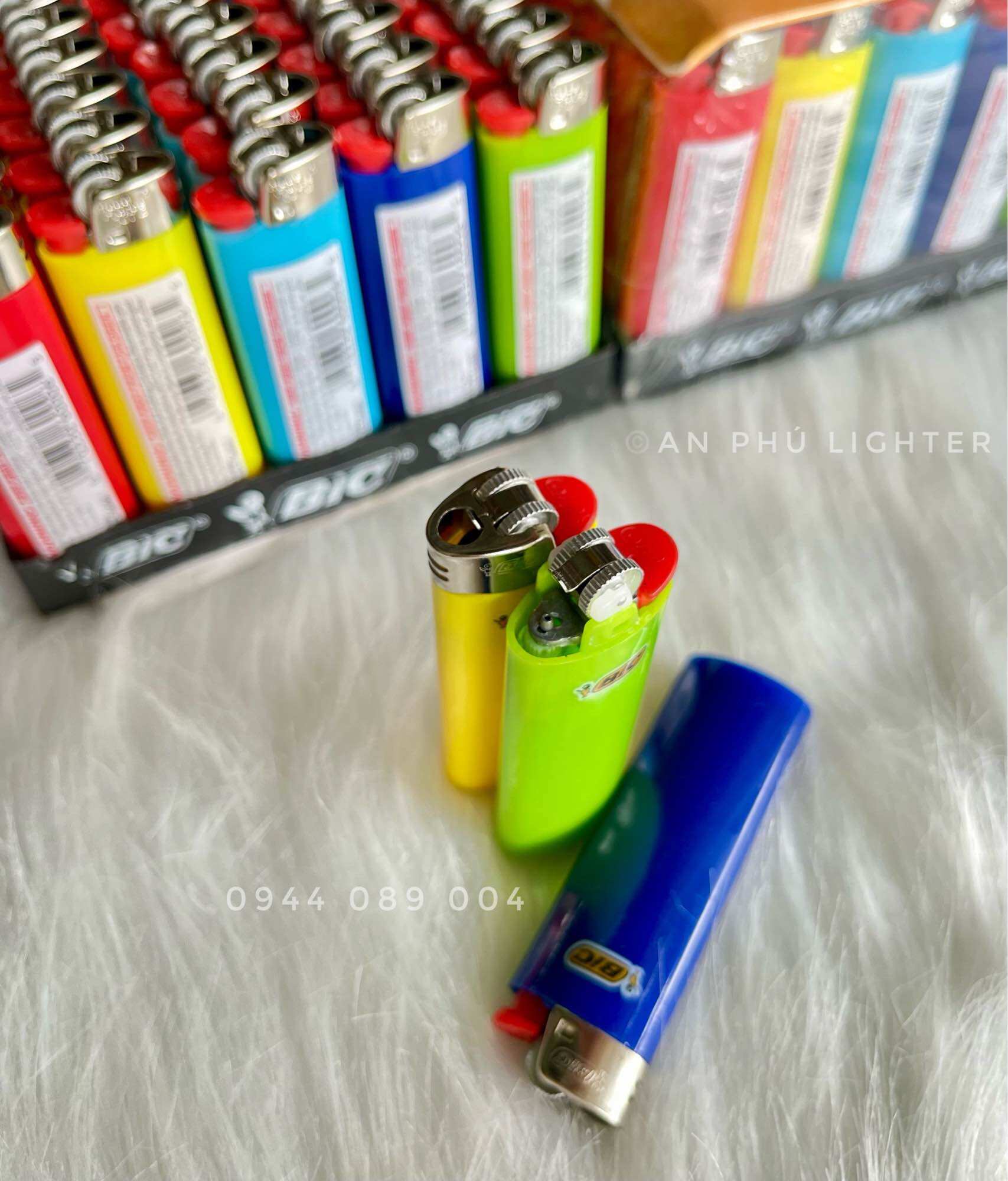 [Combo 1 Piece] - French Bic J6 Stone Lighter - Imported - New Model Metal Finish