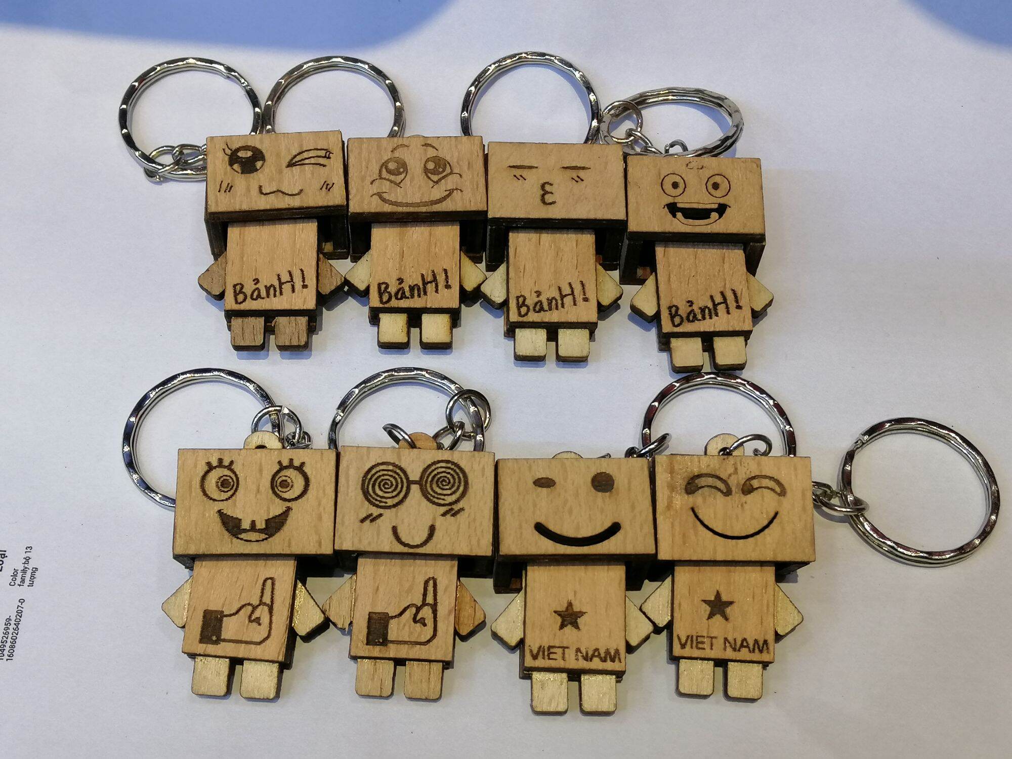 MÓC KHÓA GỖ DANBO NHIỀU MẪU RẤT CUTE