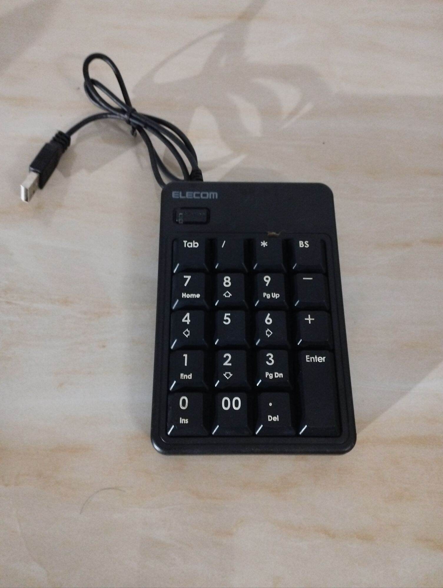 Bàn phím số dùng cho máy cpu, laptop elecom model tk-tcm009bk, hàng si nhật