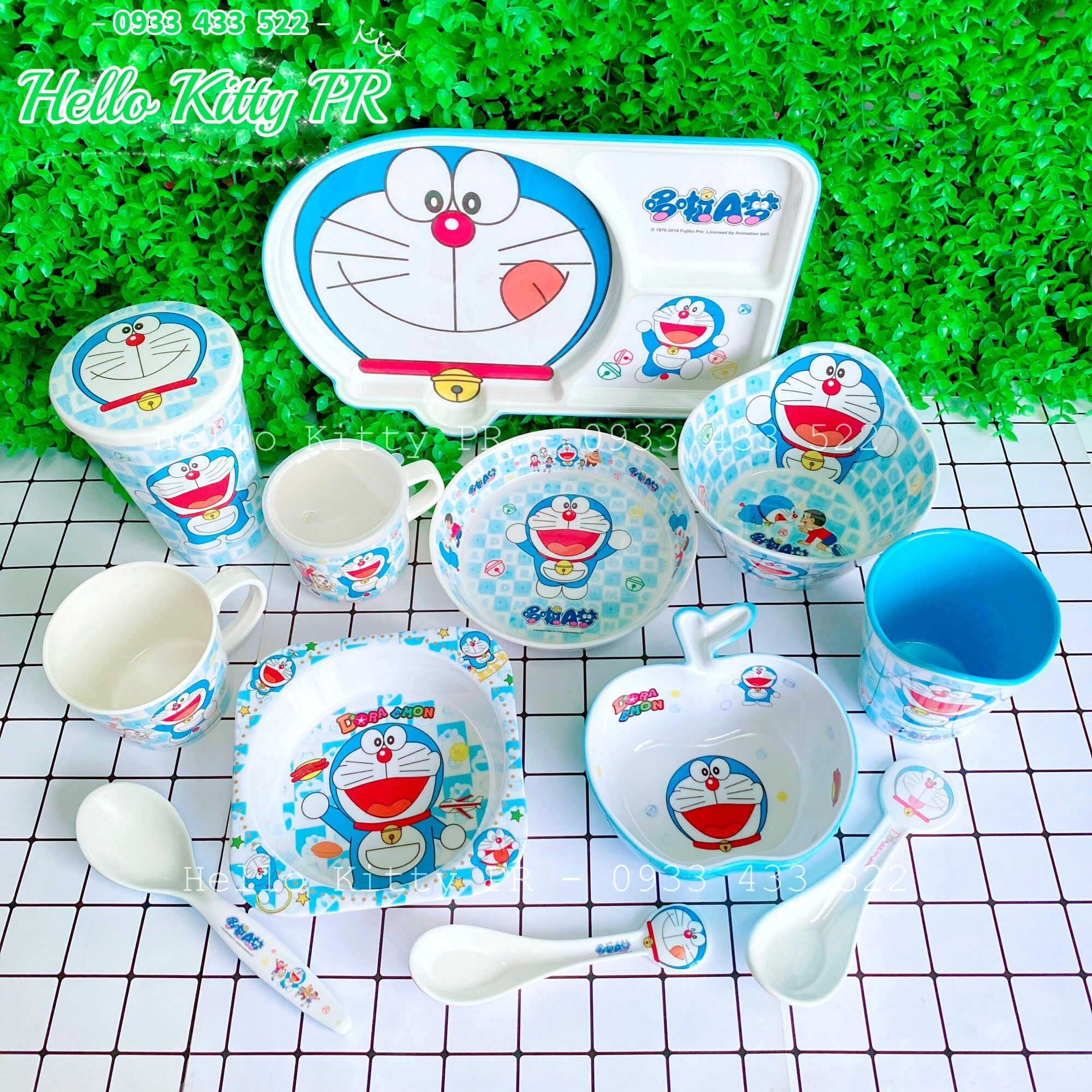Tô chén khay dĩa muỗng Doremon Doraemon