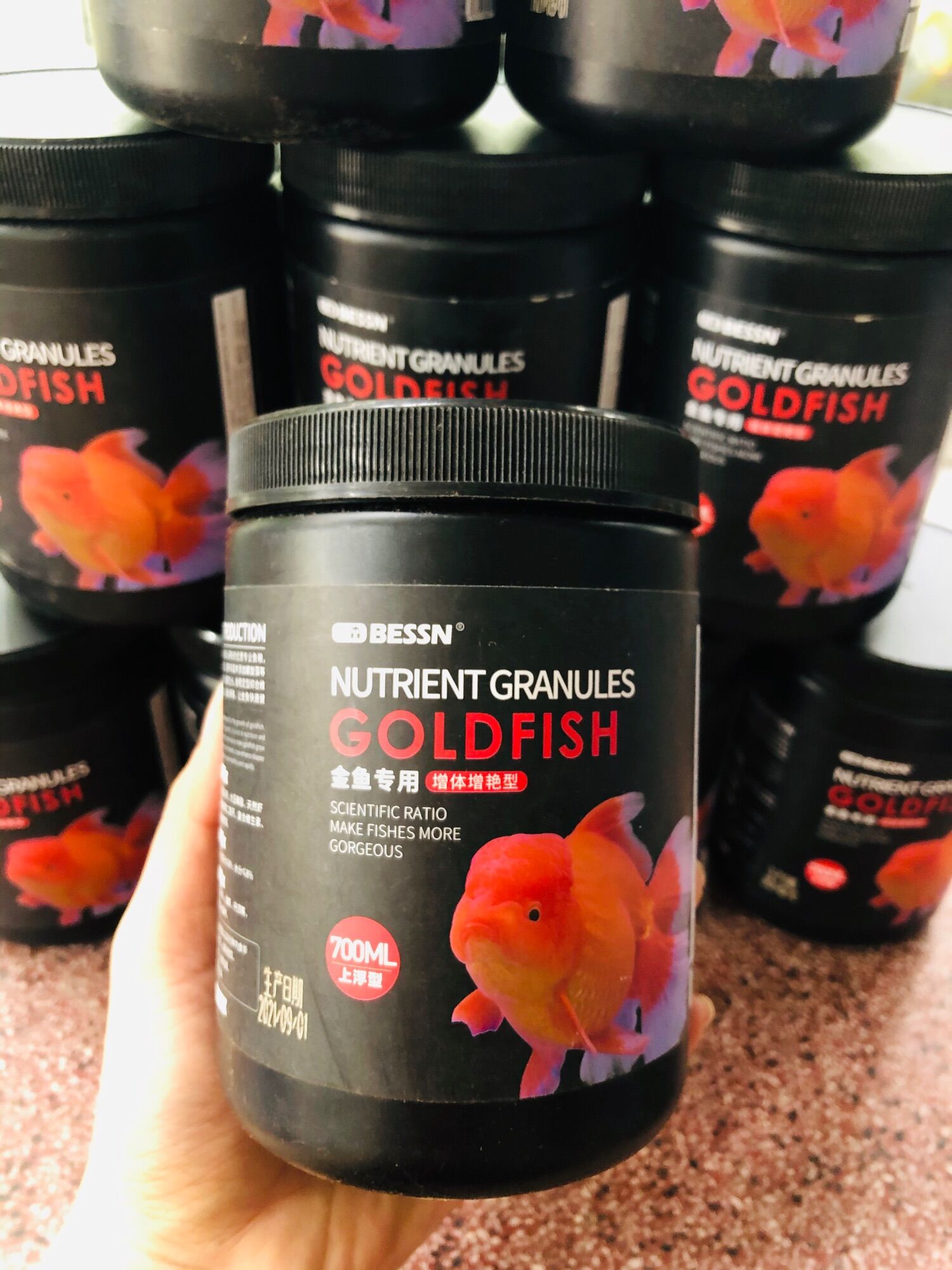 Thức ăn cá vàng , thức ăn ba đuôi gold fish giúp cá tăng màu mau lớn