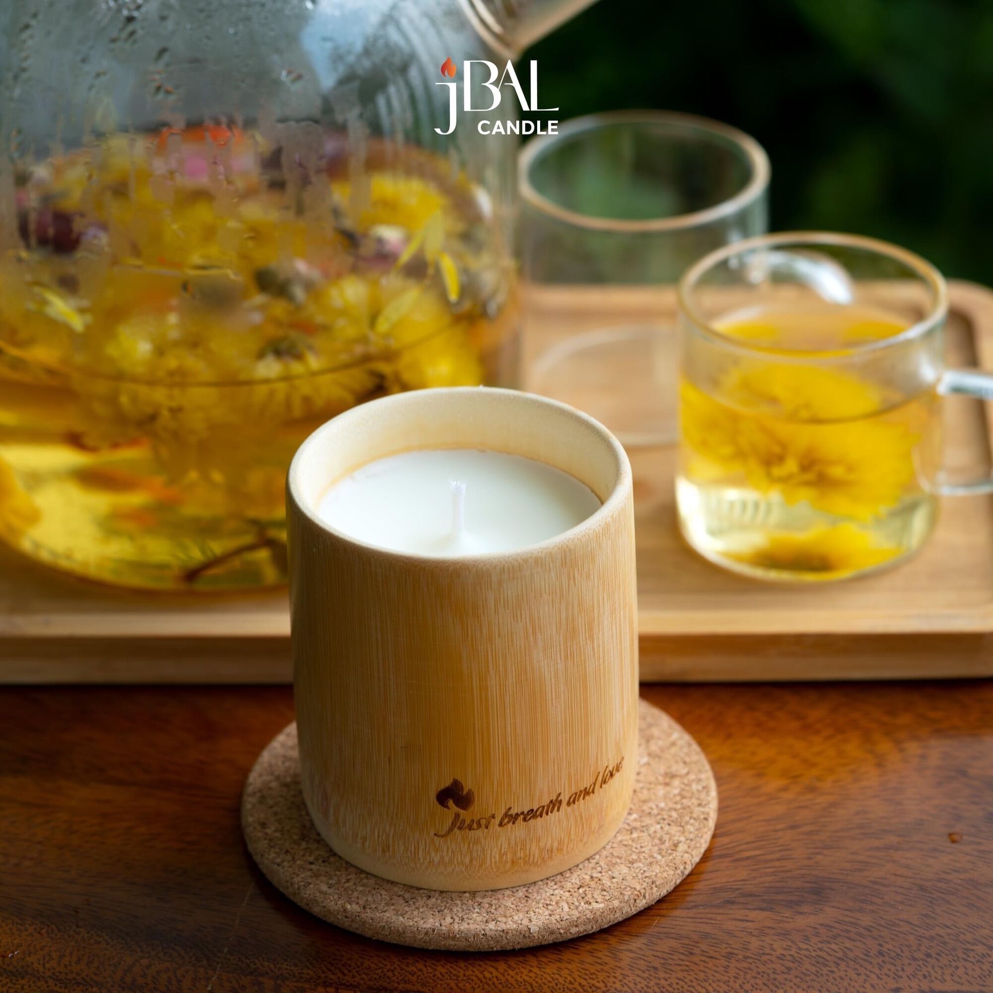 Nến Thơm jBAL Hũ Tre 125g