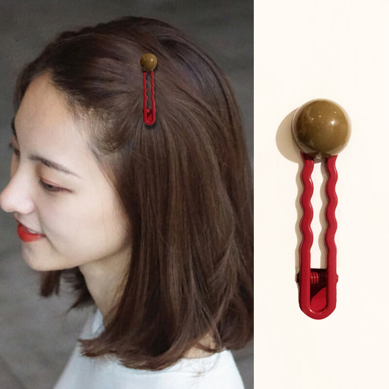 Kẹp tóc mỏ vịt mailisu kẹp tóc tóc con tóc ngắn không dấu vết sinh viên nghệ thuật cao cấp mẫu mới 2024 bên cạnh cho nữ kẹp ngang