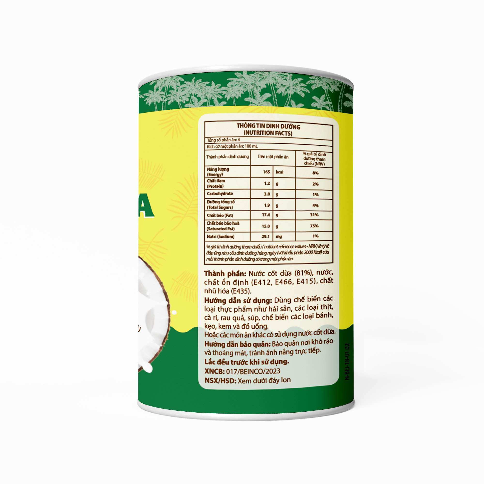 Nước Cốt Dừa Delta CoCo Lon Beinco