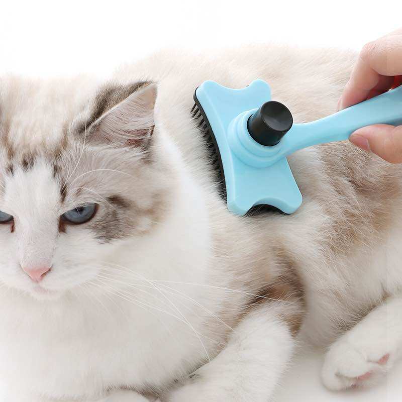 Lược Chải Lông Thú Cưng ,Lược Chải Lông Chó Mèo Có Nút Bấm