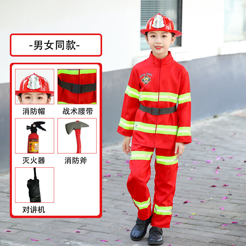 Bộ quần áo lính cứu hoả kèm phụ kiện như hình