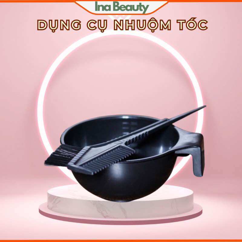 Dụng cụ nhuộm tóc Lược nhuộm chải hai đầu, Chén nhuộm tiện dụng