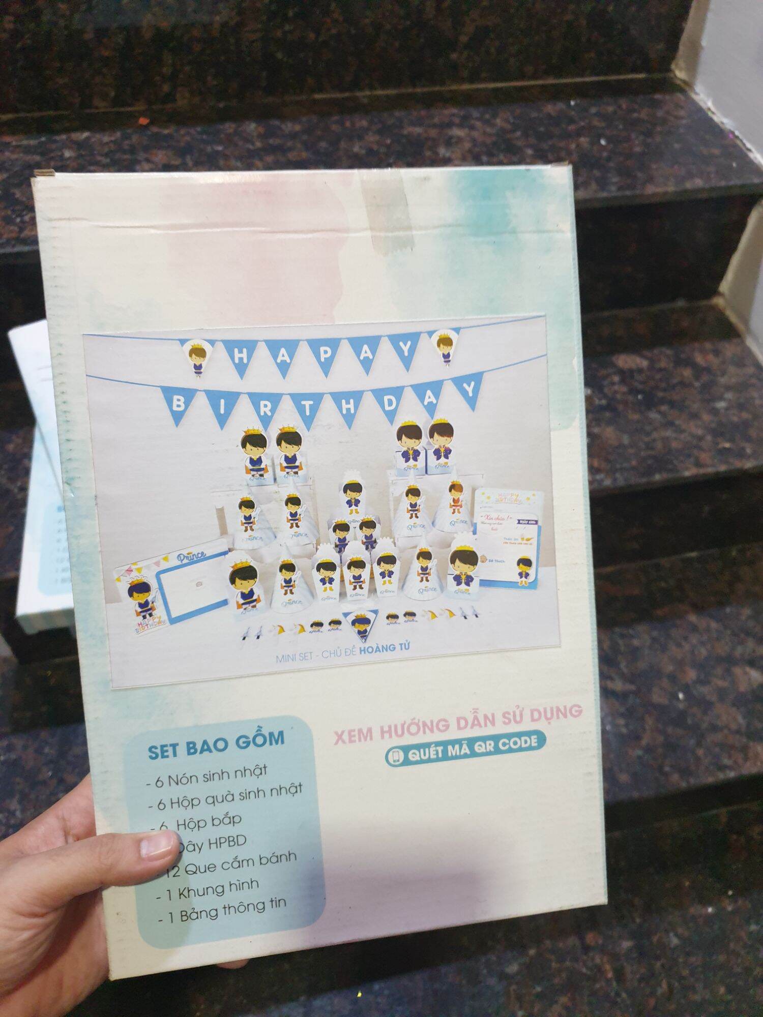 Bộ Trang Trí Bàn Tiệc Sinh Nhật Chibi Set