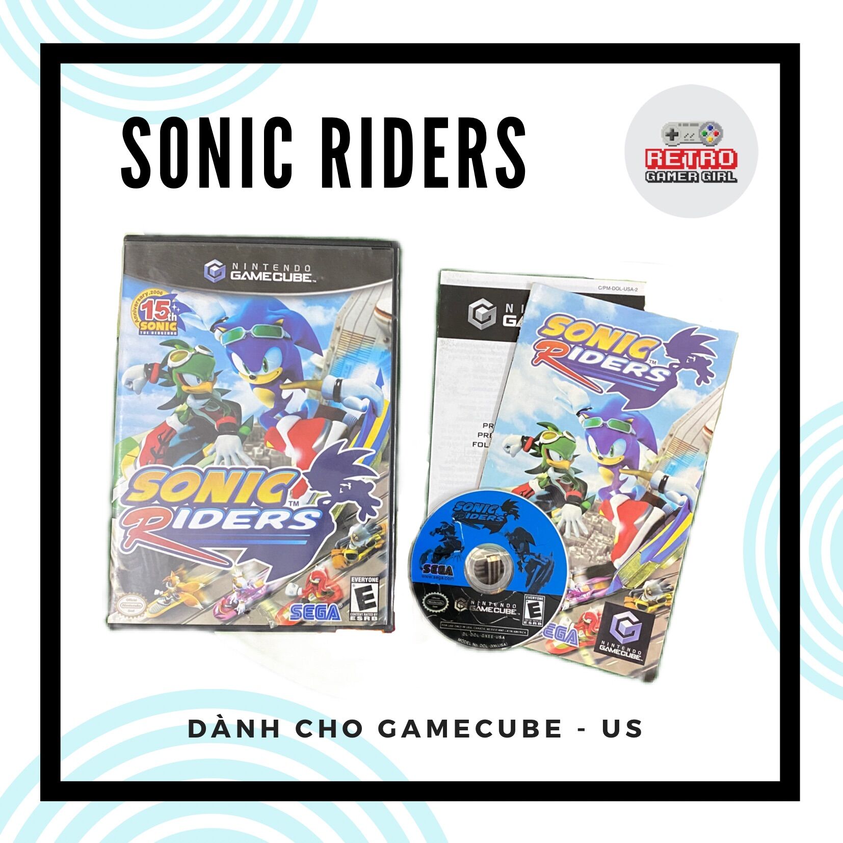 Đĩa game Sonic Riders Gamecube hệ US