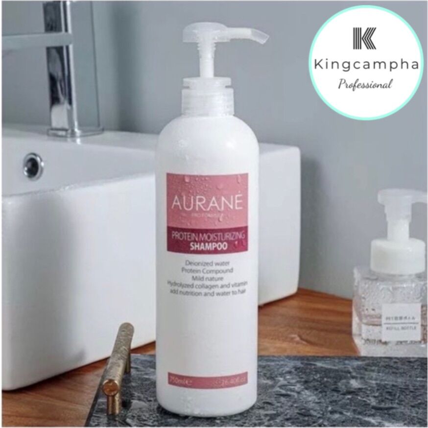 Dầu gội aurane protein moisturizing phục hồi tóc hư tổn 750ml pháp