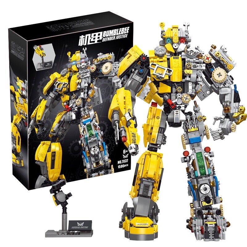 Lắp ráp - lw 7037 ( xếp hình robot bumblebee trong transformer 1586 mảnh ghép )