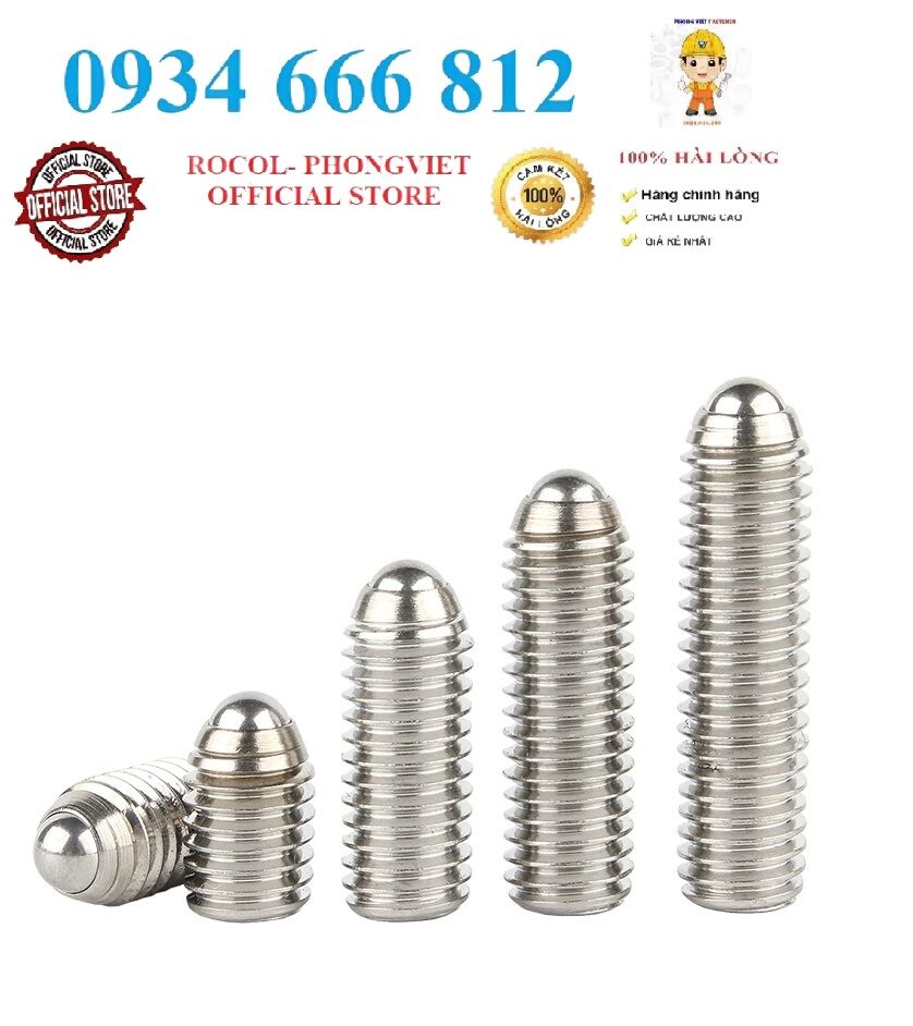Set 5 cái m3-m6 vít trí đầu bi inox304 vít trí lục giác chìm m3, m4, m5, m6
