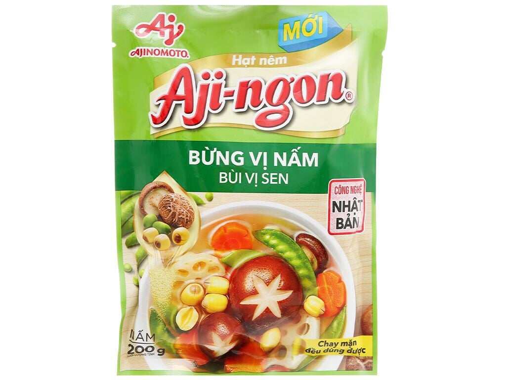 Hat nêm chay Ajinomoto 400g nấm hương và hạt sen