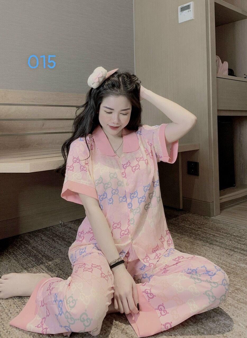 Bộ lụa Pijama lụa loại 1 chất mềm mịn, mát + Ảnh thật ,Bộ Lụa Mango Tay Ngắn