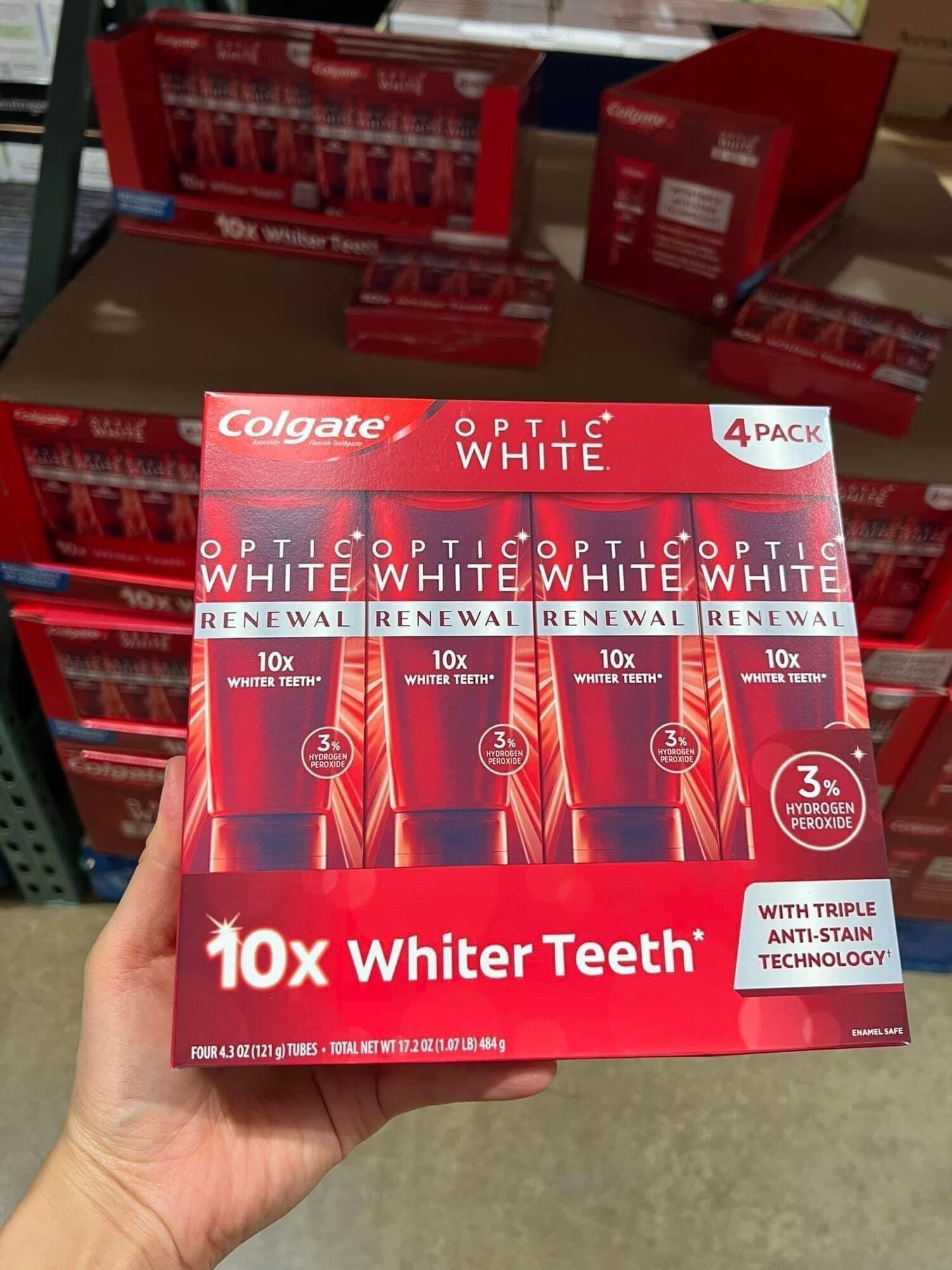 Kem đánh răng Colgate Optic White-Mẫu mới Costco Mỹ