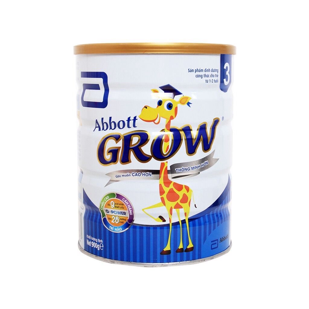 Sữa Abbott Grow 3 900g  (Cam kết chính hãng, Date mới)