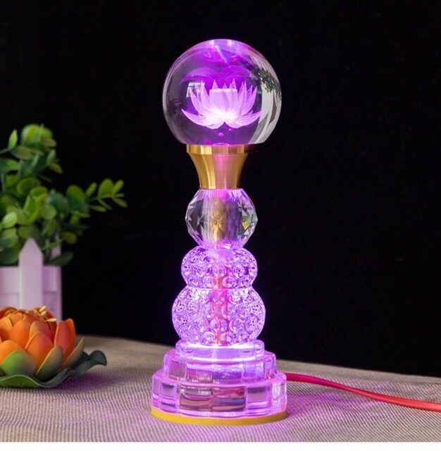 CẶP 2 CHIẾC ĐÈN THỜ LED HOA SEN 7 MÀU THỜ CÚNG TRANG TRÍ