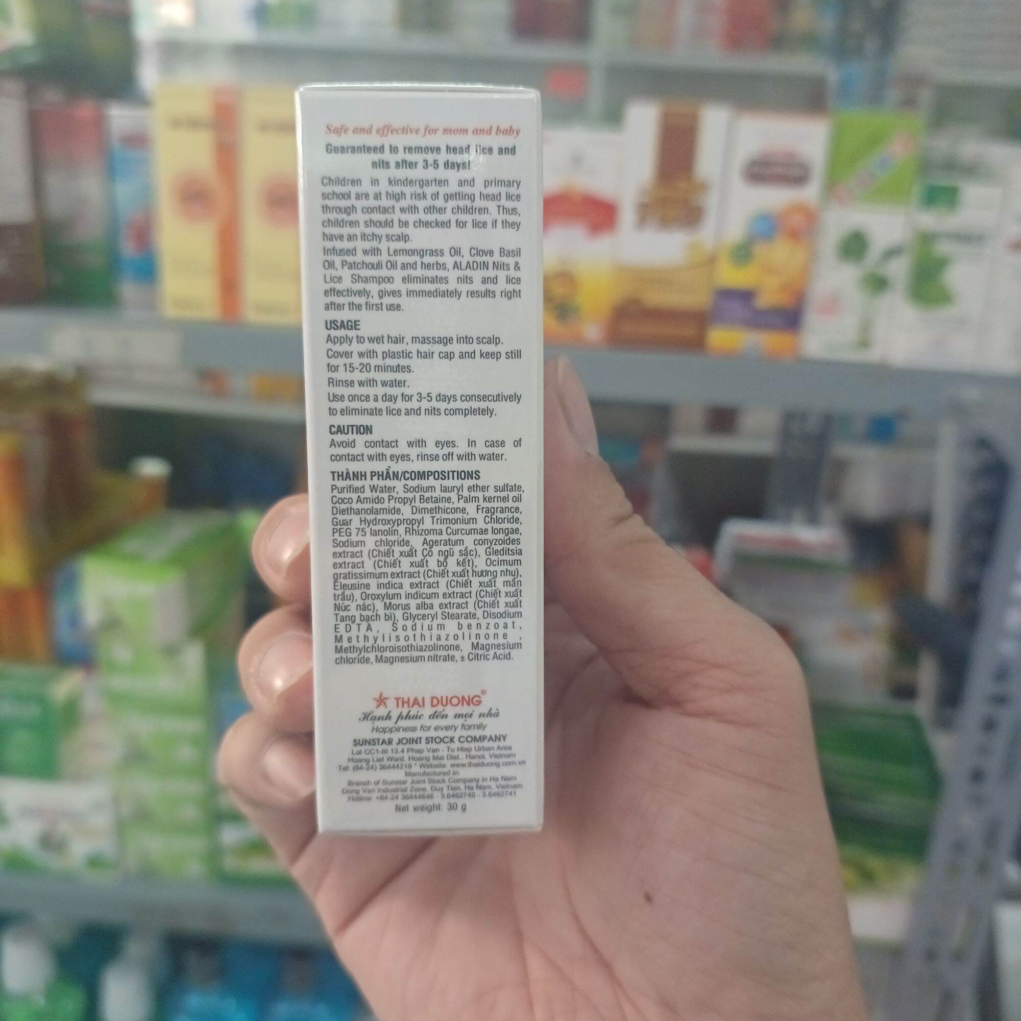 Dầu gội dược liệu sạch chấy Aladin 30g
